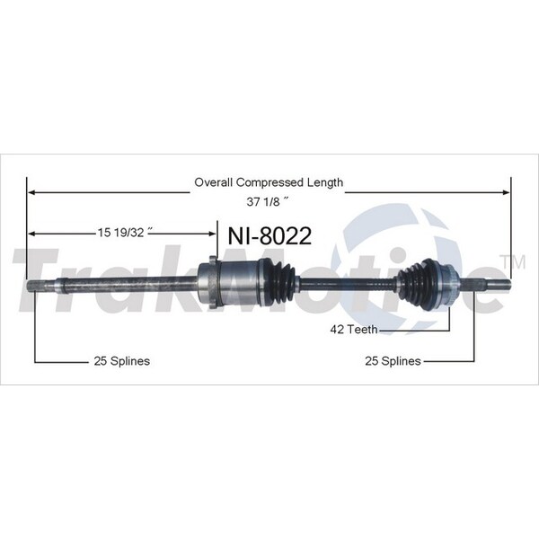 Surtrack Axle Cv Axle Shaft, Ni-8022 NI-8022 - main